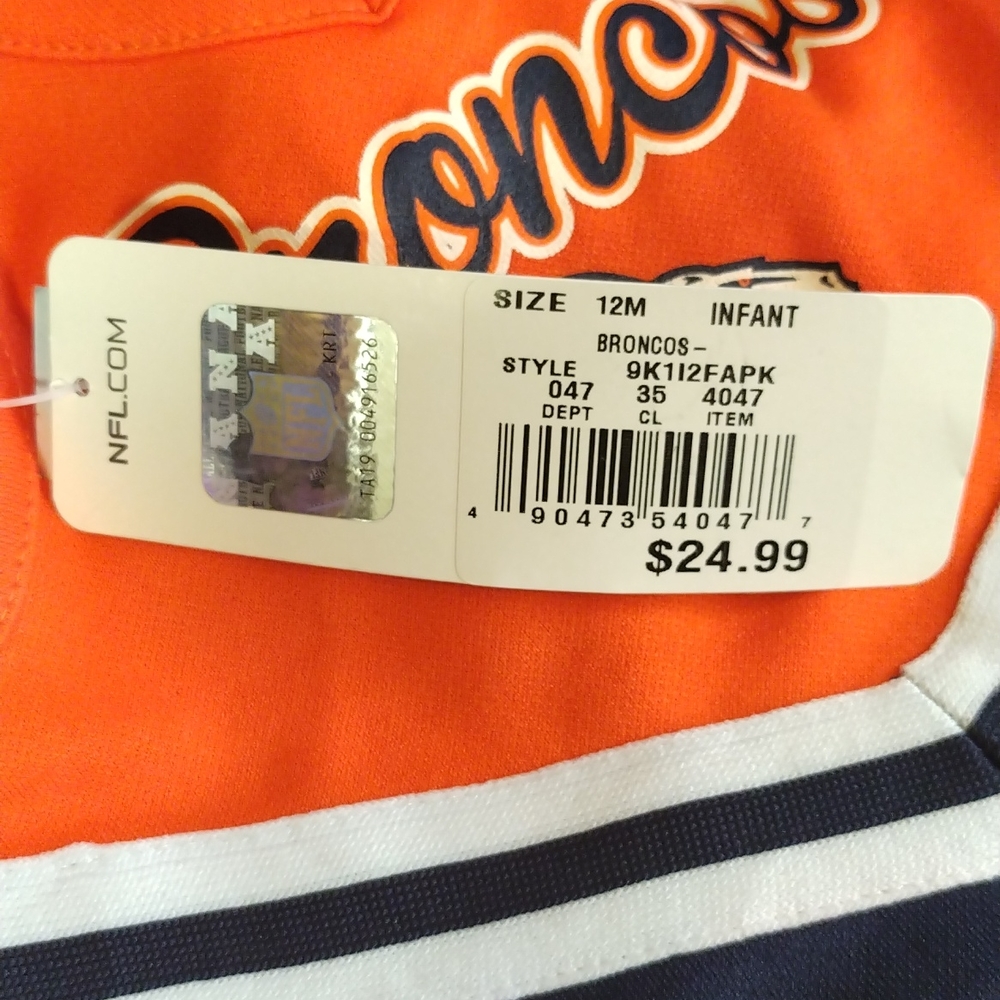 Broncos Toddler (12 months / infant ) Girls 2 piece NFL cheerleader outfit - Picture 5 of 7